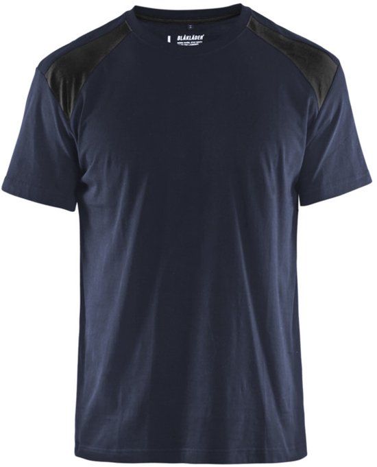Blåkläder T-shirt bi-colour - donker marineblauw/zwart - L