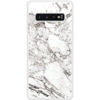 Samsung Bedrukt siliconen hoesje compatibel met Galaxy S10 Plus Marbre Blanc