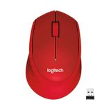 Logitech M330 Silent Plus Draadloze Muis - Rood