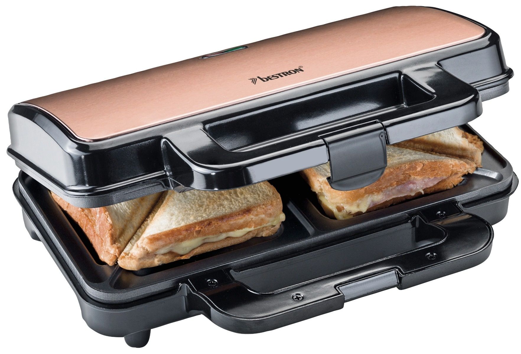 Bestron ASM90XLCO Sandwich Maker - 900W - Black