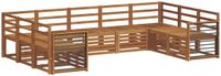 vidaXL Bank loungeset 9 zitplekken Naturel Acacia hout