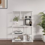 en.casa Boekenkast Sievi schap 126x85x35 cm wit mat
