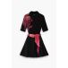 Desigual Robe chemise rose / noir
