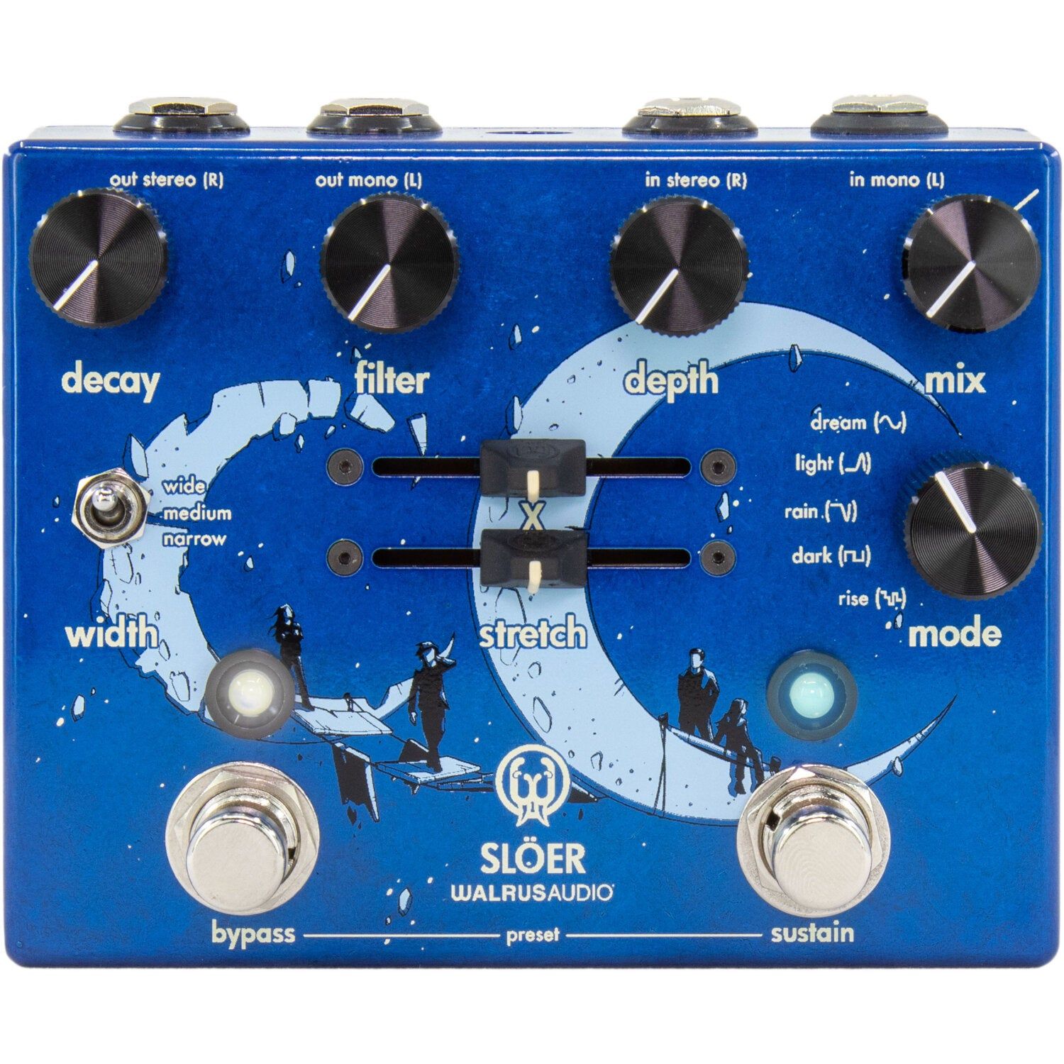 Walrus Audio Sloër Blue Stereo Ambient Reverb Effect Pedal