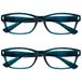 The Reading Glasses Company 2 Pack Aquamarijn Leesbril voor mannen/vrouwen, Optical Power +3.50