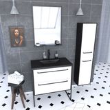 Aurlane PACM108 badkamermeubel Zwart, Bruin 800 mm 500 mm 2 jaar