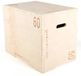 Olive Wood Adjustable Plyo Box Argent 60 x 50 x 75 cm