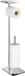 Uniqoos® Porte-rouleau de papier toilette autoportant en acier inoxydable SUS 304, argent mat
