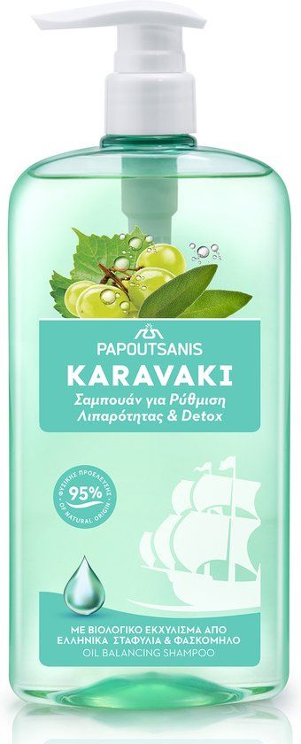 PAPOUTSANIS Karavaki Shampoo tegen Vet Haar (600ml)
