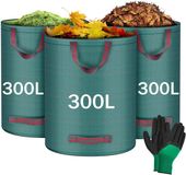 Merkloos Tuinafvalzakken - Opvouwbaar - Voor Tuinafval, Snoeiafval en Bladafval - 3x 300 liter