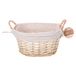 CM Rieten opbergmand - gevlochten riet - naturel - 35 x 25 x 17 cm - met binnenvoering - serveermand