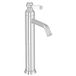 Jacob Delafon - Wastafelmengkraan met hoge uitloop Louise - Retro design, keramische handgreep - Waterbesparend - 17x36,2x5,5 cm - Chroom afwerking - E24361-CP