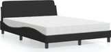 Maison Exclusive Lit avec matelas « Dover » noir 140 x 190 cm, velours