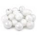 Merkloos / Sans marque Kerstballen - 14x st - parelmoer wit - 8 cm - kunststof - kerstversiering