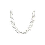Valero Pearls Parel ketting zilverkleurig Gekweekte zoetwaterparels wit