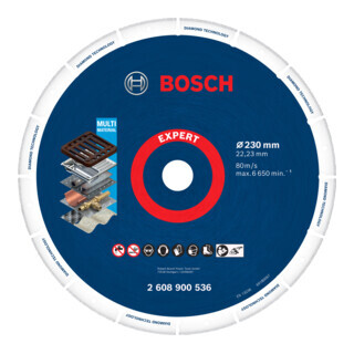Bosch Bosch EXPERT diamant-metaalschijf doorslijpschijf 230 x 22,23mm voor grote haakse slijpmachines met klemmoer Aantal:1