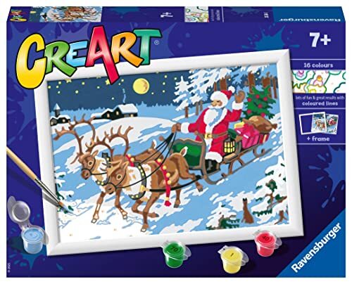 Ravensburger 20264 CreArt The Night Before Christmas Numbers voor kinderen - Schilderkunst en ambachten Kits voor de leeftijd van 7 jaar