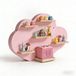 Relaxdays Toniebox-rek, magnetisch, wolkenvorm, voor Toniebox & 20 Tonies, H x B x D: 40 x 61 x 17 cm, roze