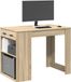 Bureau Maison Exclusive avec tiroirs et espace de rangement, Sonoma-eikenhout, 102x62x77,5 cm