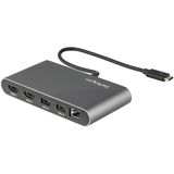 StarTech.com StarTech Dual-Monitor Thunderbolt Mini Dock, 4K 60Hz HDMI, Driverloze Hub voor Windows & Mac, Gigabit Ethernet, 1x USB-A (USB 5Gbps), 28cm Kabel