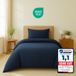 Komfortec Premium Dekbedovertrek 155x220 cm + 1x Kussensloop 40x80 cm - Geborsteld 100% Polyester Microvezel 90 g/m² - Blauw