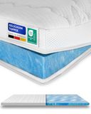 AM Qualitätsmatratzen Premium Plus Gelschuim Topper 90x200cm (SG50) - 8 cm Hoogte - Made in Germany