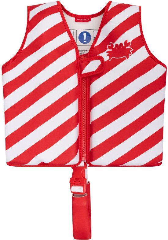 Swim Essentials Zwemvest - Rood/Wit - Crabby - 3/6 Jaar