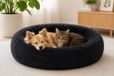 Italian Bed Linen Dreams Hondenmand / Kattenmand – Anti-Stress Donut Mand – Zacht Pluche Huisdierbed – Petrol – 50x50 cm