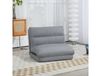 HOMCOM Fauteuil convertible en lit, tissu, gris, 70L x 41P x 56H cm