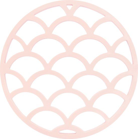 Krumble Pannenonderzetter - Schubben - Diameter 14 cm - Roze