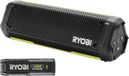 RYOBI Haut-parleur Bluetooth, 4V, étanche IP67, batterie lithium-ion USB 4V 2.0 Ah, câble USB-C