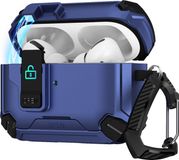 CoolGadget Hülle für Apple AirPods Pro 3 magnetisch mit Karabiner, 360° Ganzkörperhülle mit Ständer, magnetisch aufladbar