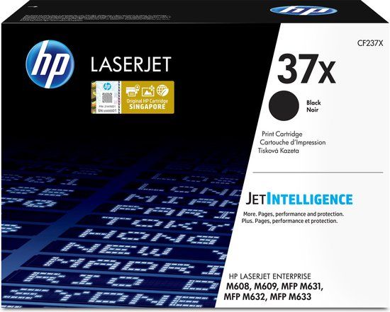 HP 37X High Capacity Black Toner Cartridge - Original