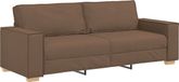 vidaXL Canapé trois places, marron, 220 cm, tissu