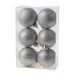 Cosy & Trendy Kerstballen - 6x st - zilver - glitters - D6 cm - kunststof - kerstversiering
