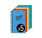 Clairefontaine 8355C - Spiraal Schetsboek Zap Book - 160 Vellen 100% Gerecycleerd Schetspapier - A5 14,8x21 cm 80g - Willekeurige Omslagkleur - Pakket van 5 Schetsboeken