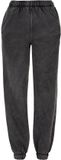 Urban Classics High Waist Stone Washed Dames joggingbroek Zwart 4XL