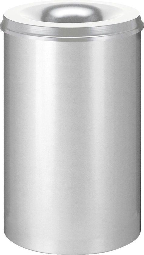 Vepa Bins Afvalbak Vlamdovend 110 liter Zilver