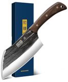 HOSHANHO 6" Hakmes Mes, Hand Gesmeed Chopper Slager Vlees Cleaver Mes | Full Tang Plantaardige Vlees Cleaver Snijmes voor Keuken, Buiten Koken, Camping, Gift voor Mannen