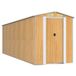 vidaXL Tuinschuur 606x223 cm Staal Bruin