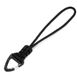 LGT JWLS Lookinggoodtoday Sleutelhanger Koord Paracord Zwart met Driehoekige Haak