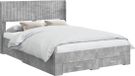vidaXL Bedframe met opbergruimte en hoofdbord Betongrijs Bewerkt hout