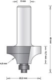Hikoki Accessoires Hitachi 8 mm afrondfrees met onderlager 22.2 x 49 x 4.8mm