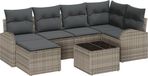 vidaXL Hoek loungeset 3-zits polyrattan grijs