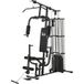 Station de fitness multifonctionnelle pour l'entraînement à domicile et professionnel, structure en acier, 150 x 110 x 210 cm, noire