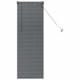 vidaXL Venetiaanse jaloezie Donkergrijs 130 x 45 cm Aluminium