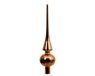 Decoris Kaemingk Pointe de sapin de Noël en verre - 26 cm de haut - Diamètre : 6 cm - Pointe de sapin de Noël mate - Brandy brillante
