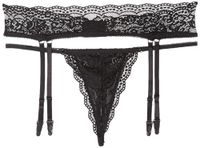 Cottelli LINGERIE Jarretelgordel van touw en kant Zwart XL