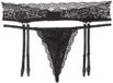 Cottelli LINGERIE Jarretelgordel van touw en kant Zwart XL