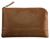 RHODIA 116519C - Etui met Ritssluiting in Imitatieleer - Brons - Maat S (11 x 17 cm)